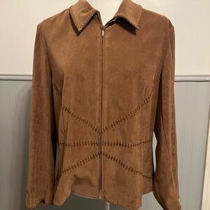 Vintage Suede Embroidered Norton McNaughton Petites Jacket